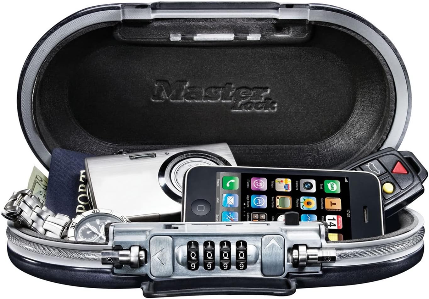 Master Lock Mini Travel Safe with Cable - 5900EURD