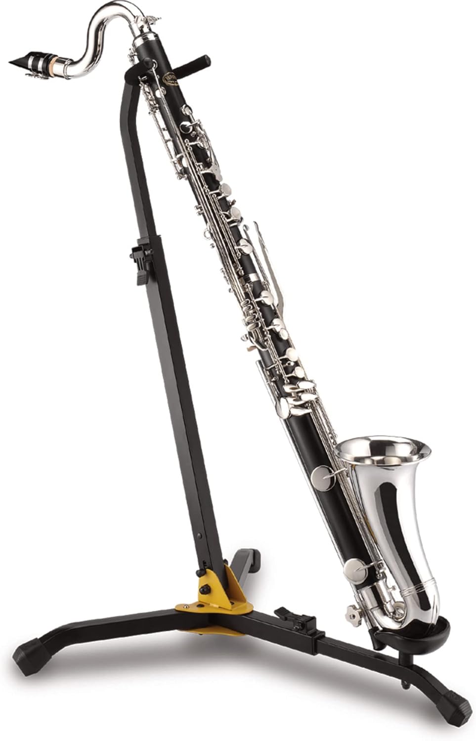 Lumintrail Hercules Bass Clarinet Stand & Bassoon Stand with Hercules GSB001 Carrying Bag, Base Stand for Bassoon & Bass Clarinet, Clarinet Accessories, Bass Stand Bundle with a Cleaning Cloth