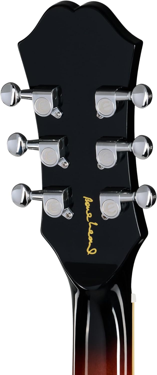 Epiphone Inspired By Gibson Bonehead Riviera, Dark Tobacco Burst with Case