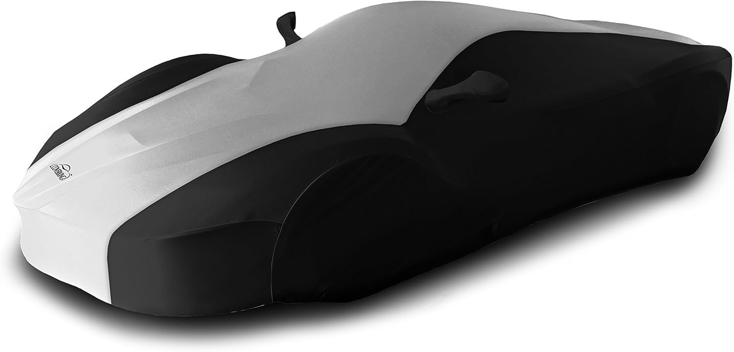 Coverking Custom Fit Car Cover for Select Ford Thunderbird Models - Satin Stretch (Pearl White with Black Sides)