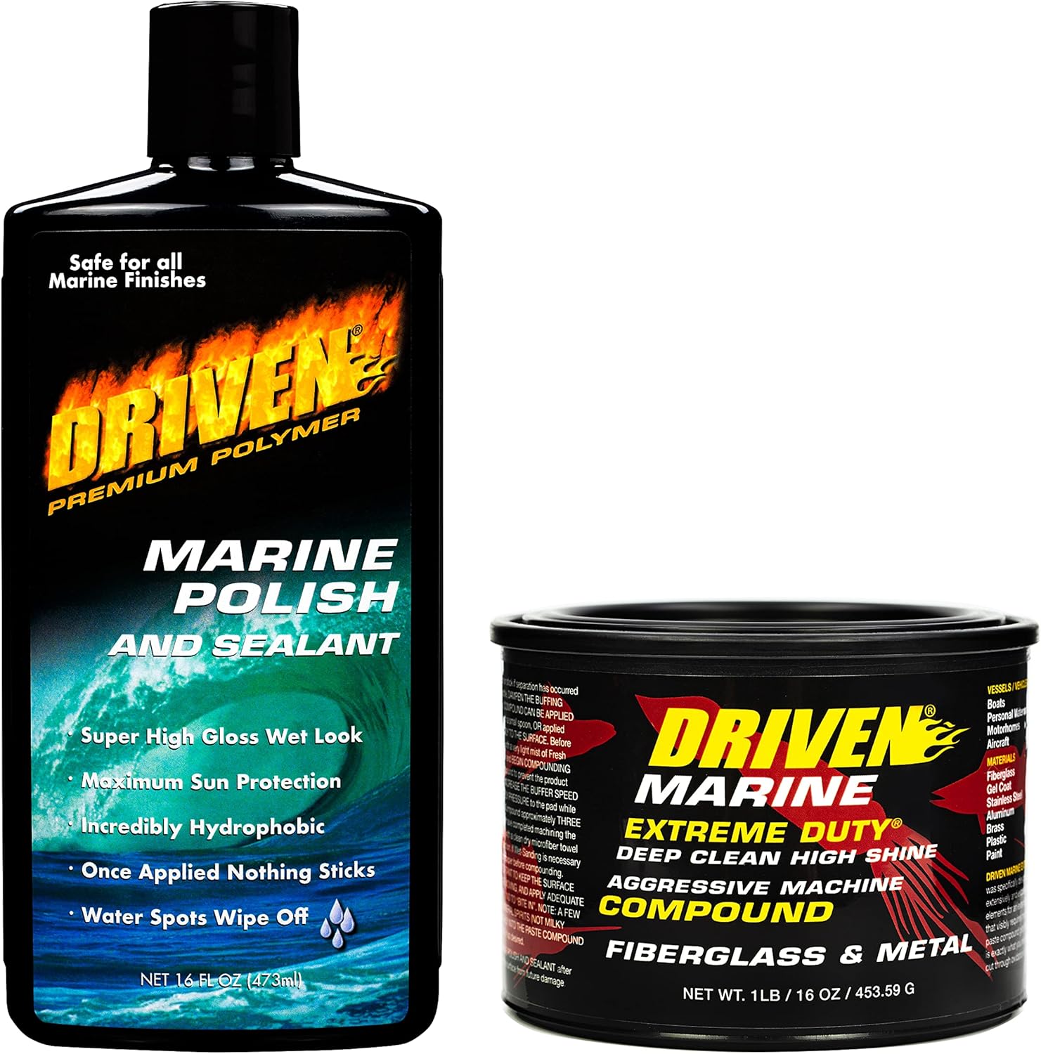 DRIVEN Marine Polish/Sealant and Marine Extreme Duty Machine Compound Bundled Together
