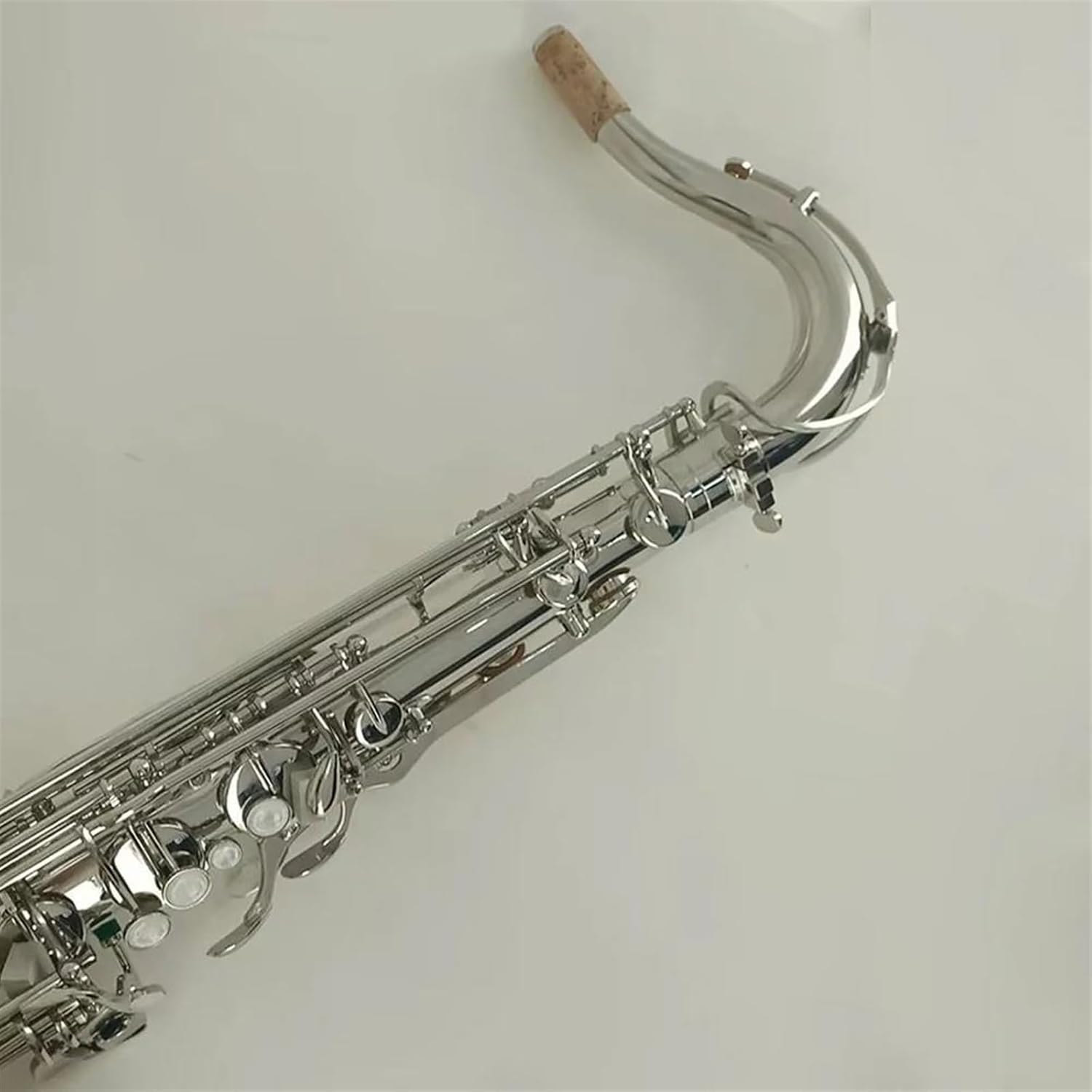 Tenor Saxophone Sax Key Carve Pattern Woodwind Instrument Bb Brass Silver Lacquer Sax With Case Other Aeccessaries