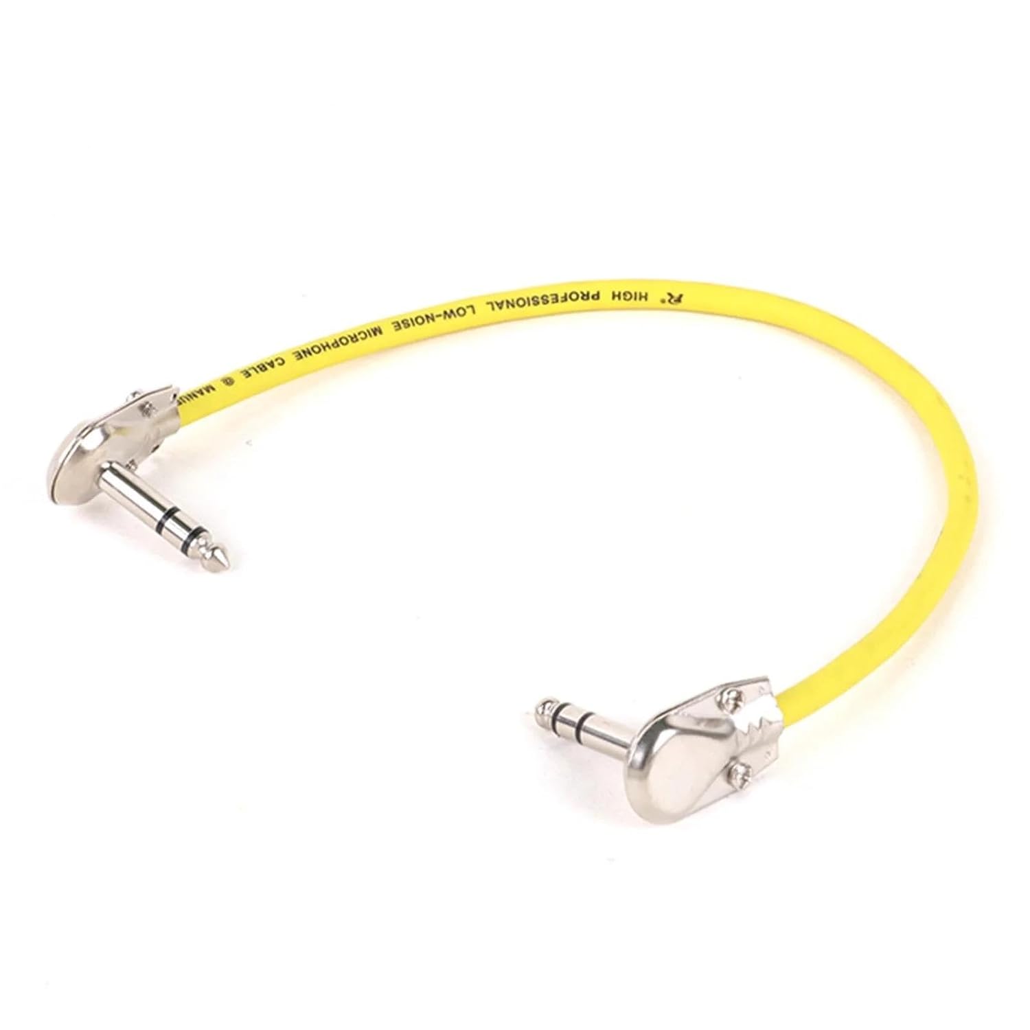 TSTS Guitar Audio Cable Guitar Effects Pedal Cable Flat Patch Connector 6.5 Stereo Male 1/4Inch Copper Core PU Wire Adapter Colorful Line(Yellow,15m)