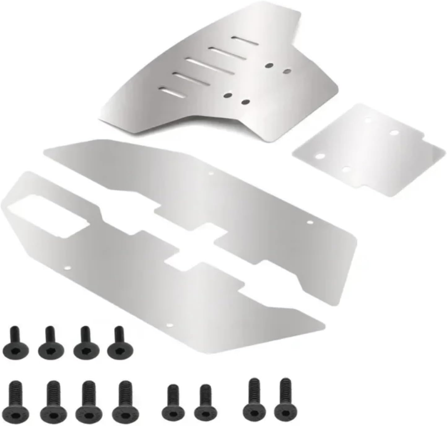 RC Car Models Parts For Traxxas For Slash 2WD 1/10 RC Car Stainless Steel Front And Rear For Chassis Armor Protector Upgrade Parts Modified Accessories