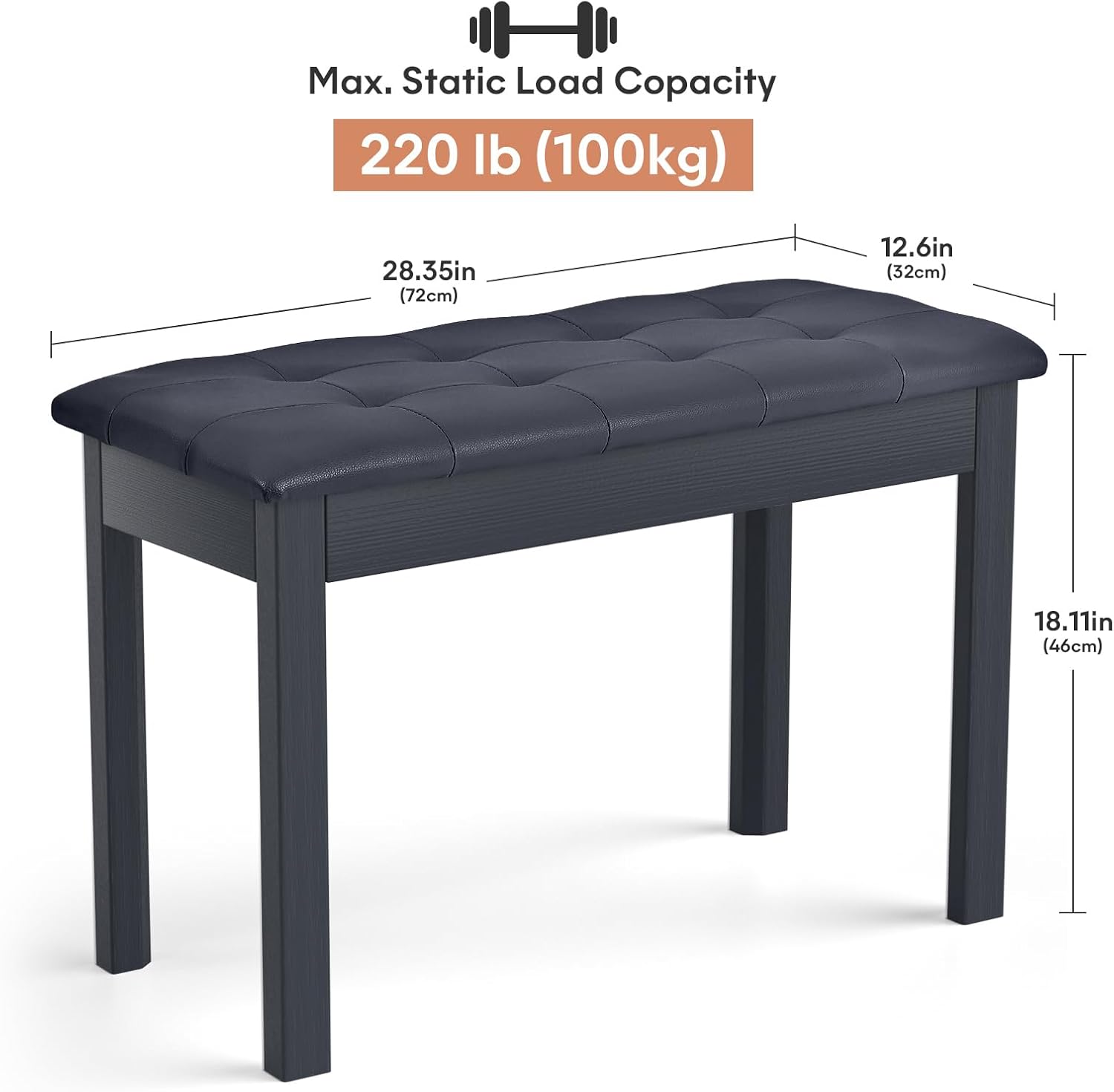 ZHRUNS Digital Piano, 88 Key Weighted Keyboard Piano, Duet Piano Bench with Storage