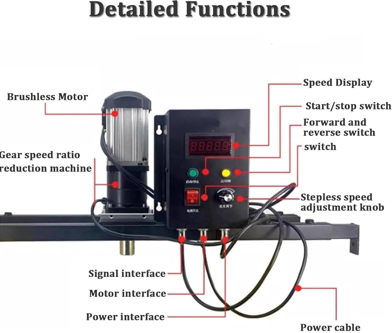 980W Paint Stirring Machine,Cement Agitator,0-3000 RPM Barrel Drum Stirrer,for Crystal Dissolving, Laundry Detergent,A,B