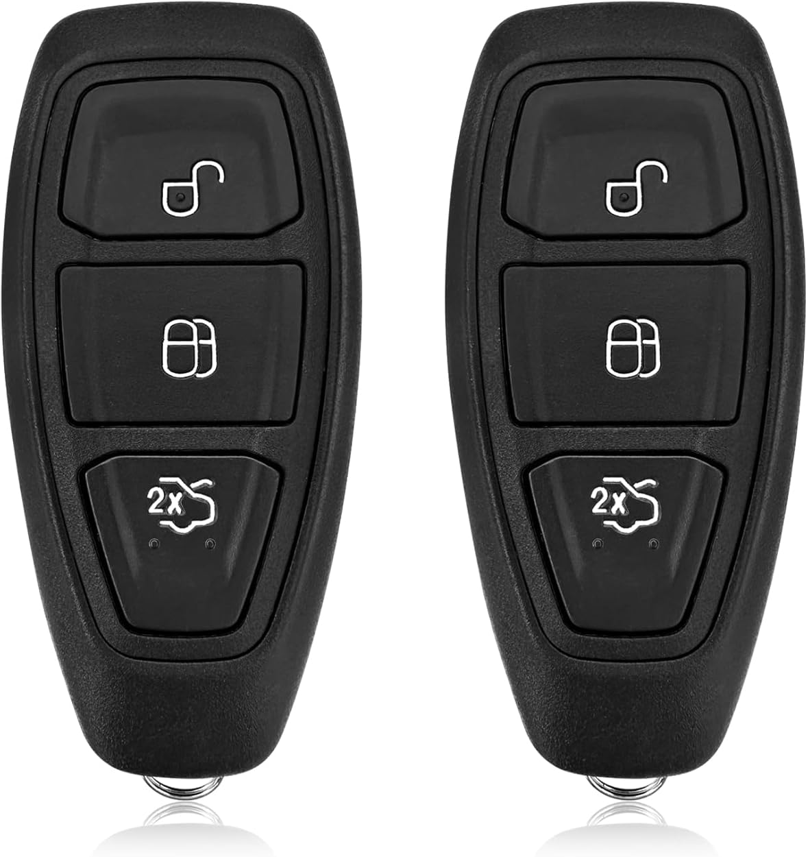 Car Key Fob Remote Keyless Entry Control KR55WK48801 434MHz 3 Button Replacement for 2011-2019 Ford Fiesta Focus Titanium C-Max - 2 Pack