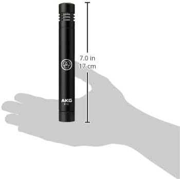 AKG Pro Audio P170 Professional, All Metal, Switchable Attenuation, Small Diaphragm Condenser Instrumental Microphone Silver Blue