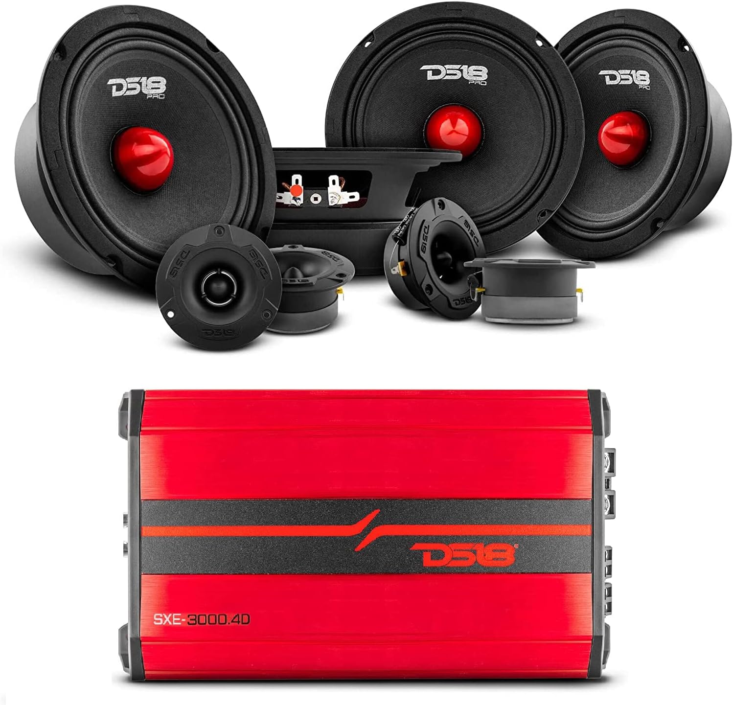 DS18 Car Speakers Bundle 4X PRO-GM6B 6.5