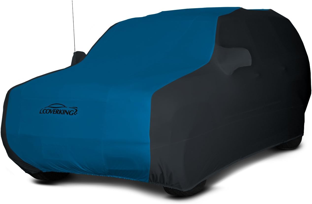 Coverking Custom Fit Car Cover for Select Mercedes Benz M Models - Satin Stretch (Grabber Blue with Black sides)