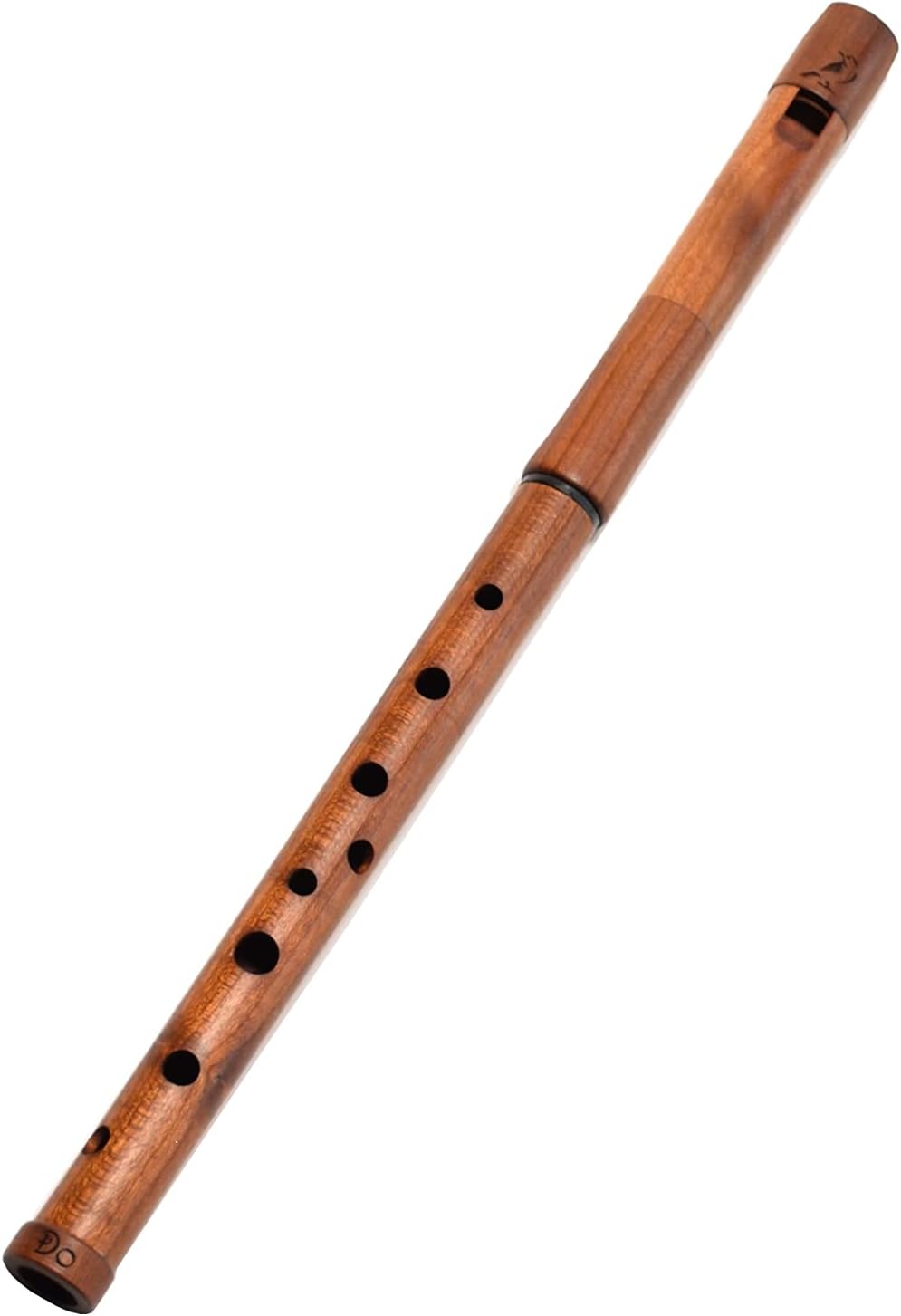 Chromatic Wooden Whistle iVolga PCS-01 key of C Flute Folk Wind Music Instrument Stabilized Wood Peny Whistle, Brown wood