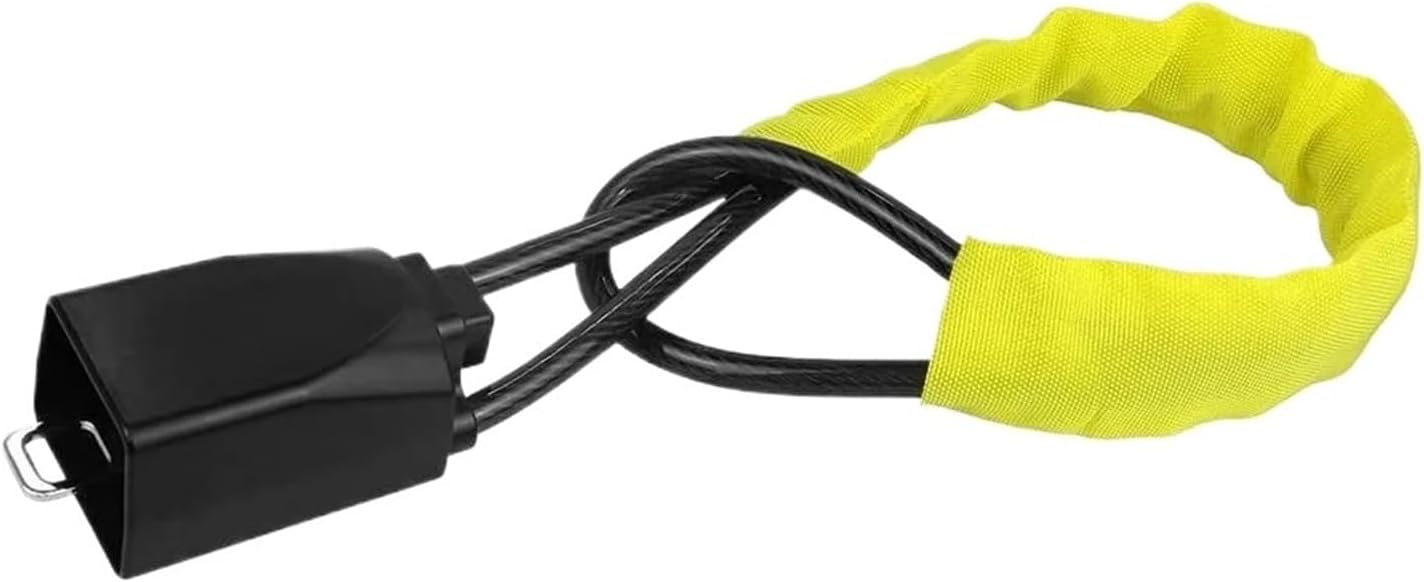 Car Steering Wheel -Theft Lock Retractable Steel Cable Lock Fit for Seat Belt Buckle Lock with Flexible Wire Rope Vehicles(Yellow)