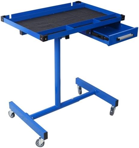 Adjustable Tear Down Work Table with Drawer for Garages, Repair Shops, and DIY, Portable, (4) 2.5