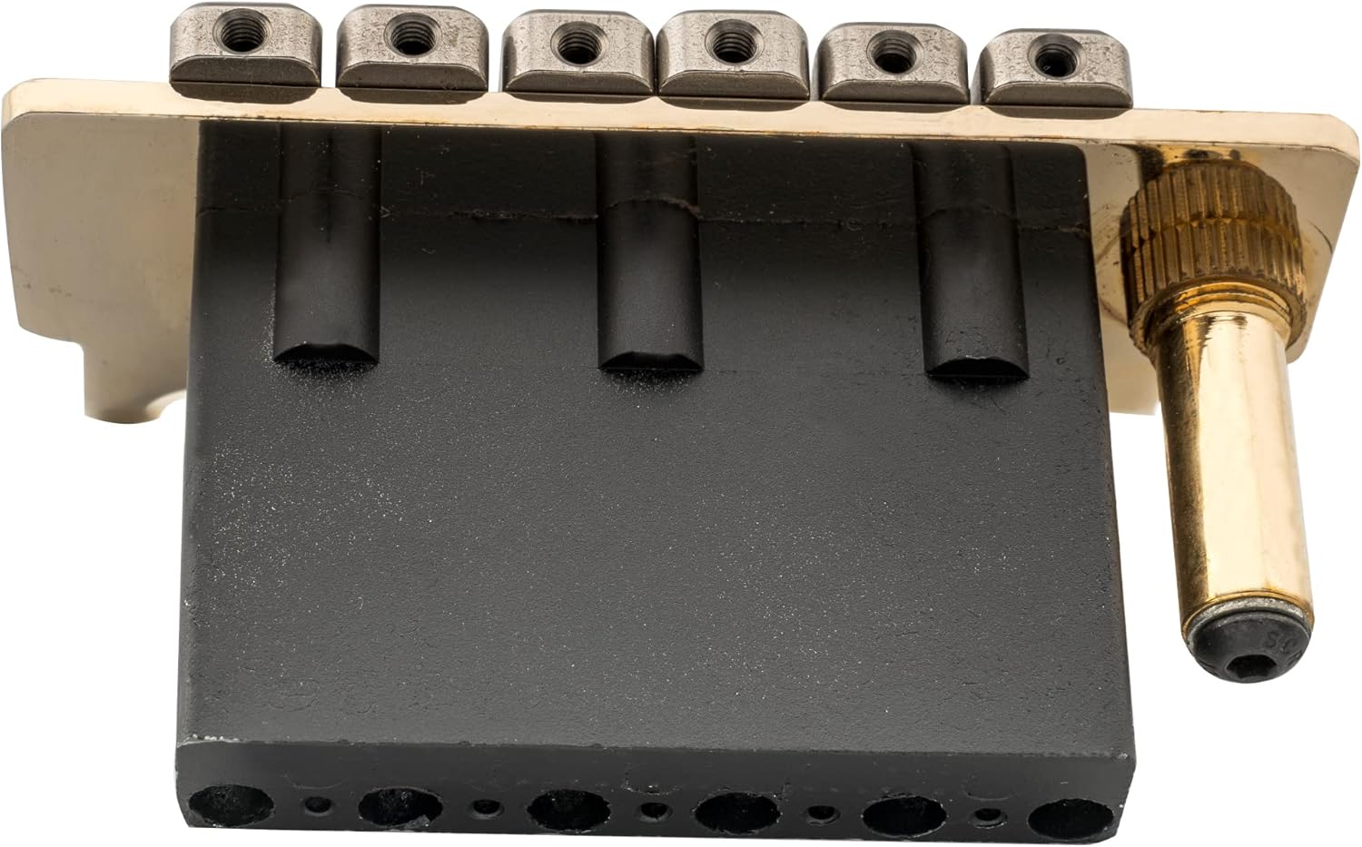 Wilkinson WVS50IIK 52.5mm 2-Point Tremolo Bridge with Steel Saddles Steel Block for USA/Mexico/Japan/Korea Strat Style Electric Guitar, Gold