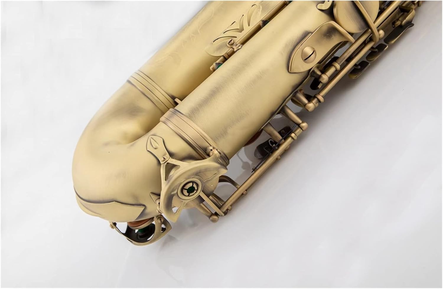 Saxophone Straight Antique Copper Tenor Saxophone B Flat Wind Instrument with Case Mouthpiece Reeds Neck