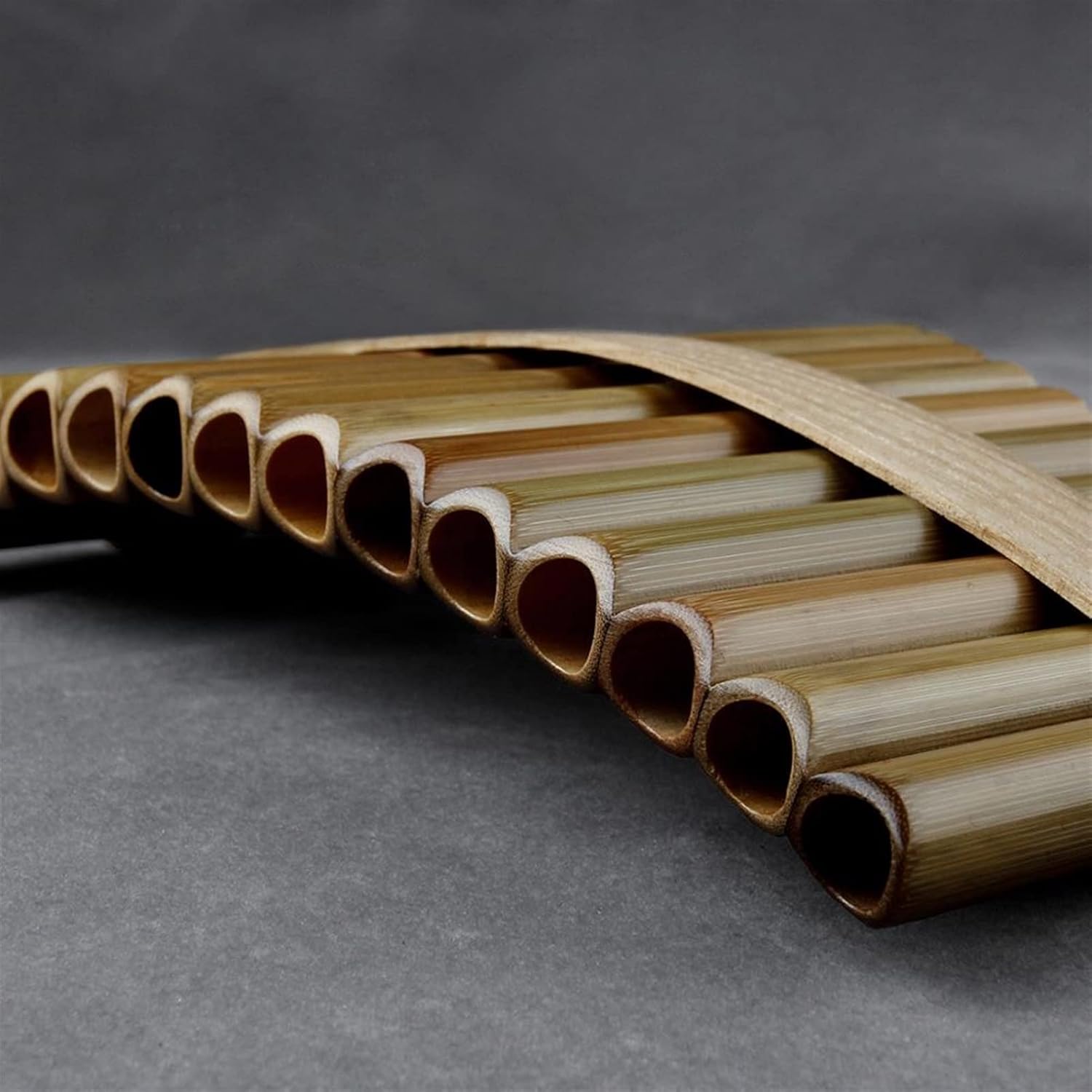 TSTS Beginner Pan Flute 15 Pipes G Key Pan Pipes Woodwind Instrument Traditional Musical Instrument Bamboo Pan Flute (Color : Left-Hand)