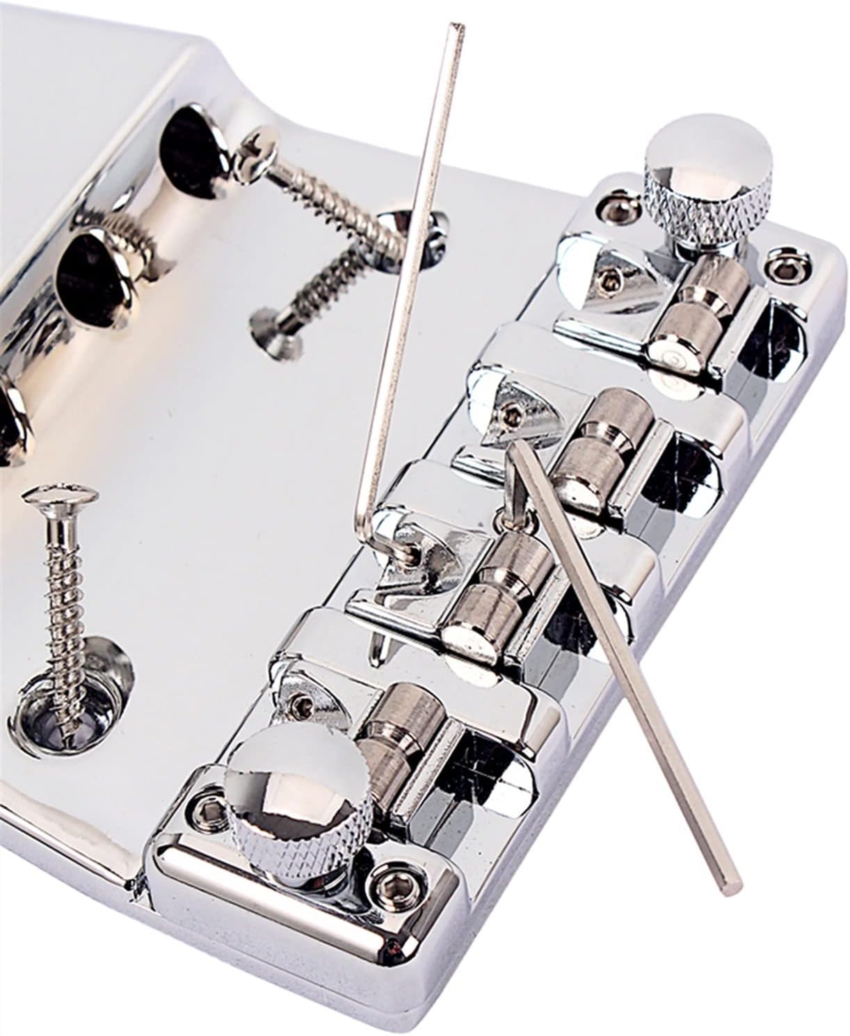 4 String Electric Bass Bridge Saddle Bridge Strain Plate Bridge for Bass DIY Parts Electric Guitar Bridge