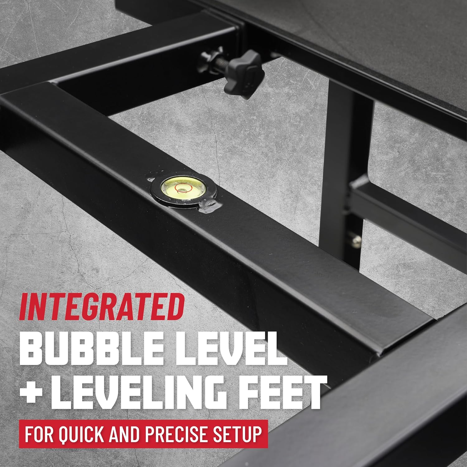 Gator Frameworks Keyboard and Audio Utility Table with Multi Point Adjustability and Built in Leveling Bubble, Min/Max Height - 26