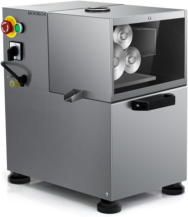 BOOROS Commercial Sugar Cane Juicer Machine 1100W Electric Sugarcane Juicer 4-Rollers Sugar Cane Machine With 661 Lbs/h Working Efficiency for Restaurants,Hotels,Snack Bars,110V