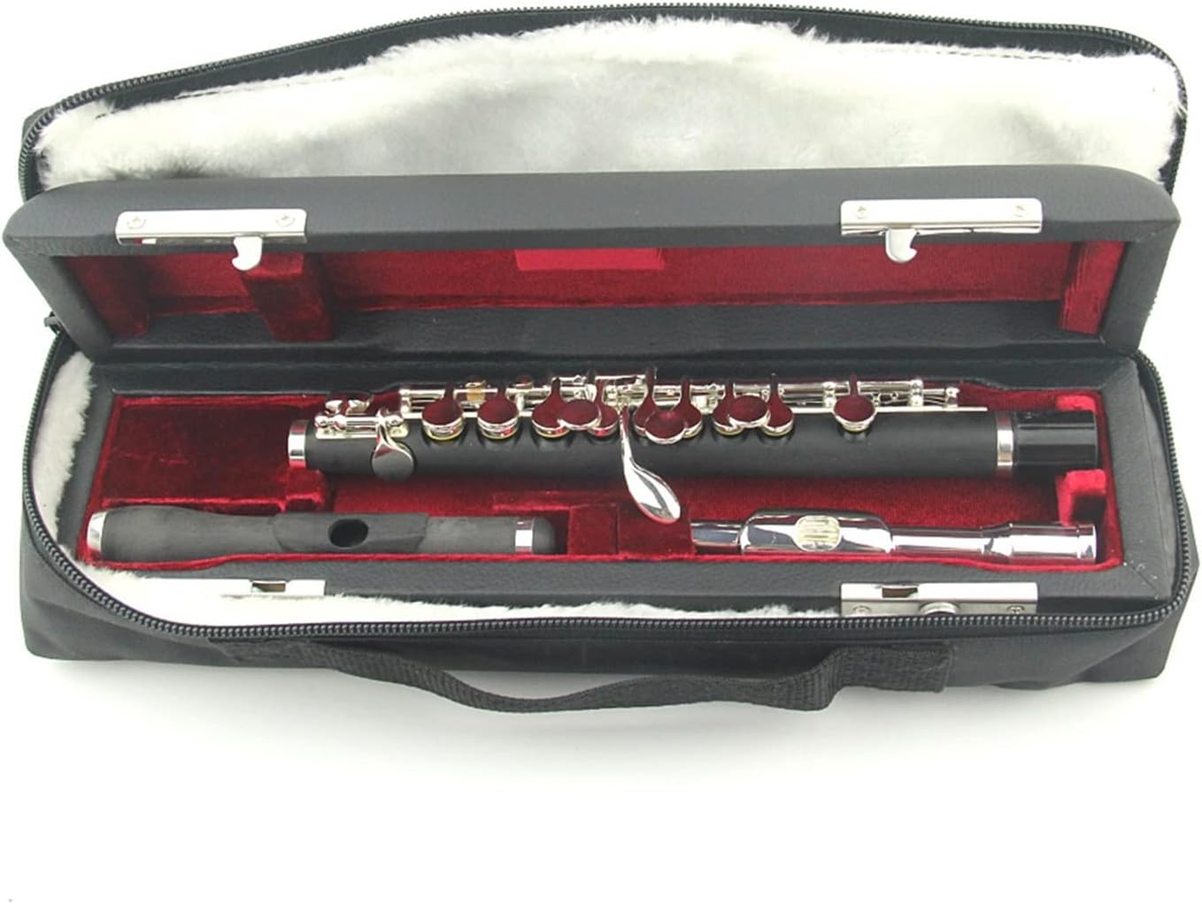 Flutes Piccolo Flute Silver Plated Keys with Wood Case Wind Musical Instruments Composite Woodpipe Body