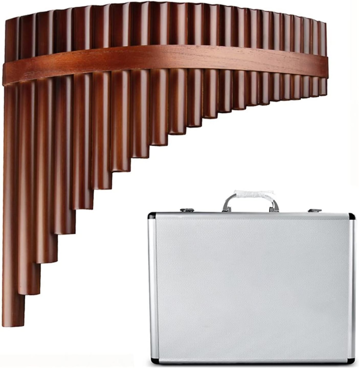 PanPipes Woodwind Instrument Woodwind Musical Instruments 22 Pipes Pan Flute G Key Pan Pipes Bamboo Pan Flute (Color : Right-Hand add Box)