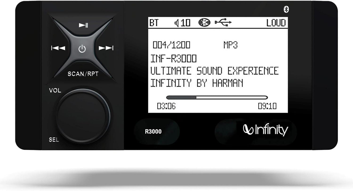 Infinity INF3000 AM/FM/WB, BT5, Aux in, USB Input, 4