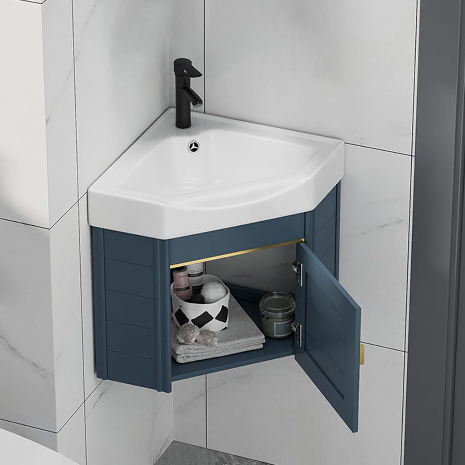 Wall Mount Corner Small Bathroom Sink 15