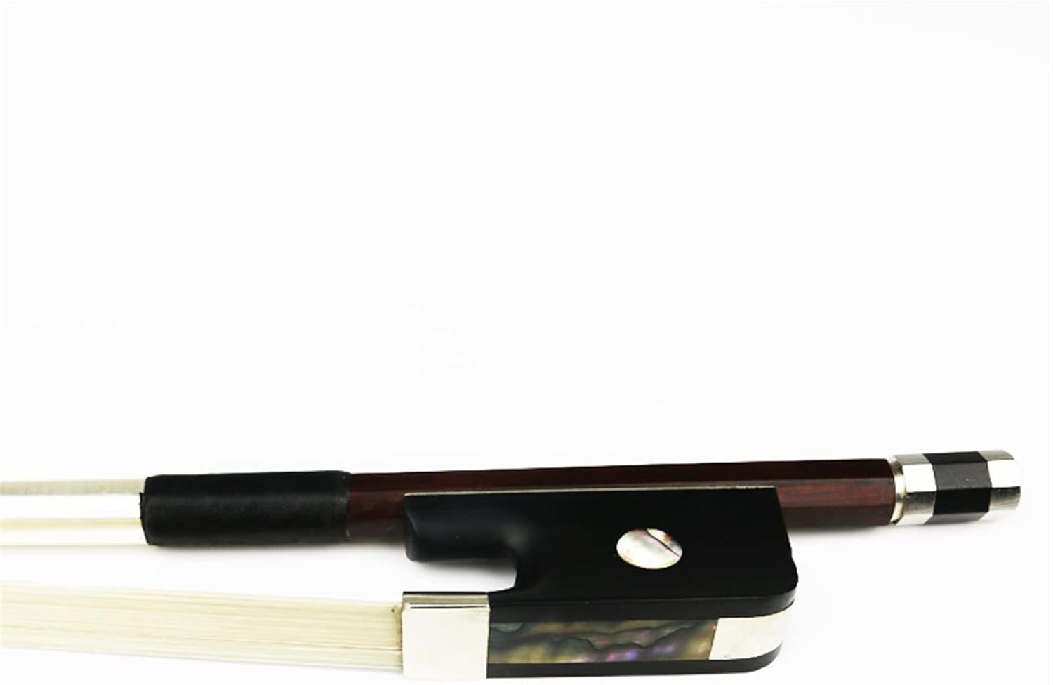 TSTS 4/4 Size Bass Bow Pernambuco Ebony Frog Nickel Silver Natural Mongolia Horsehair Bass Accessories Full Size Violin Bow