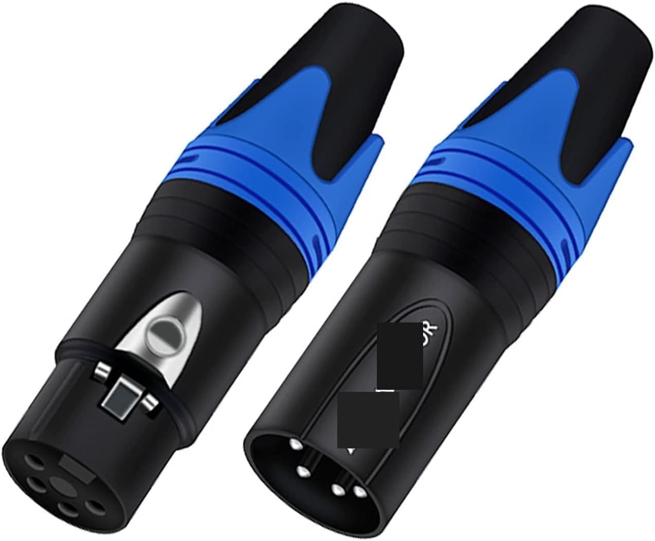 4 Pin X L R Male/Female M I C Cable Wire Connector 4 Pole XLR Plug Microphone Jack Socket 56Pcs (Color : 56xF 4P Red)