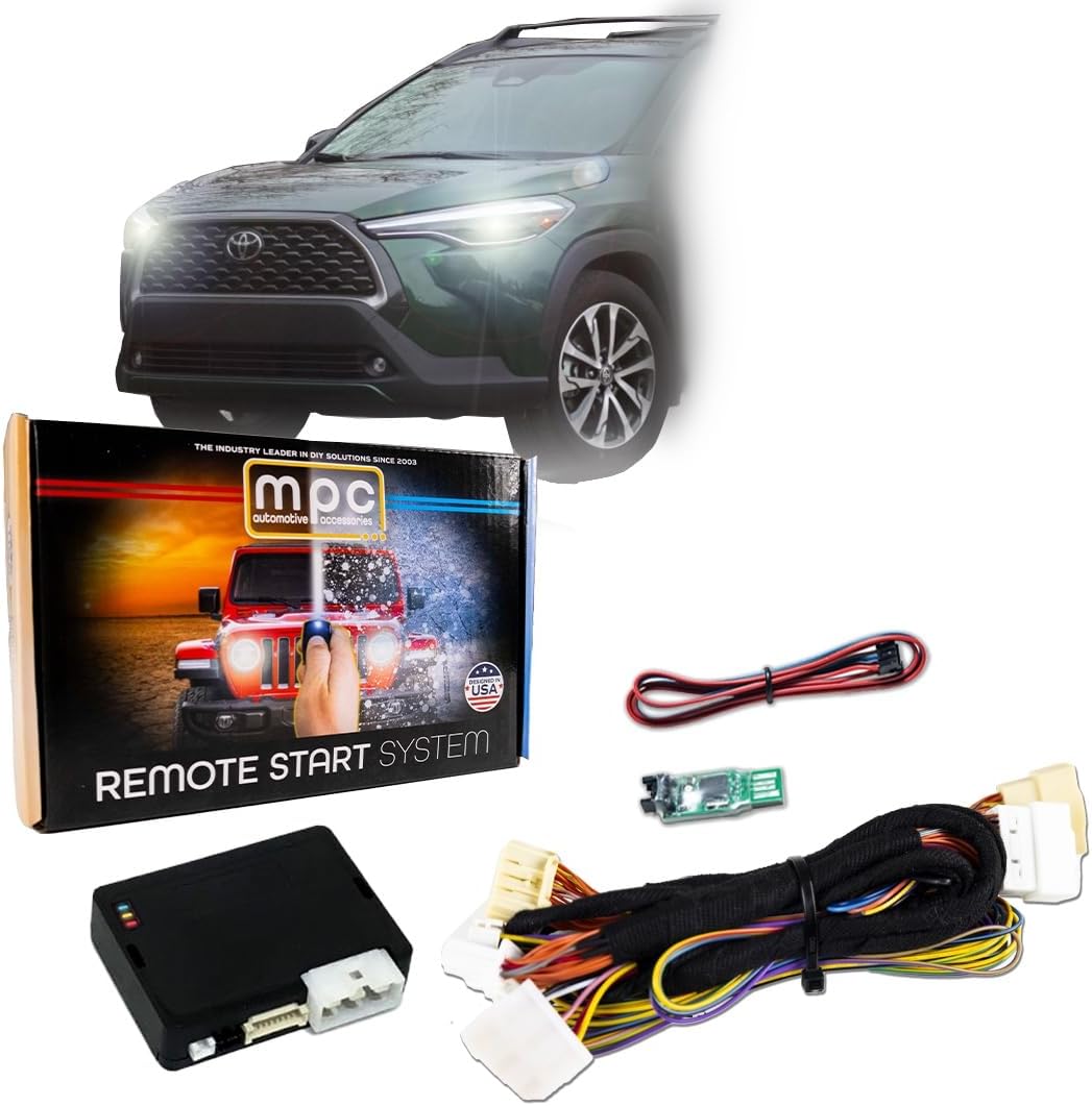 MPC Factory Remote Activated Remote Starter Compatible with 2022-2025 Toyota Corolla Cross Gas Push-to-Start with T-Harness - Factory Key Fob Activated