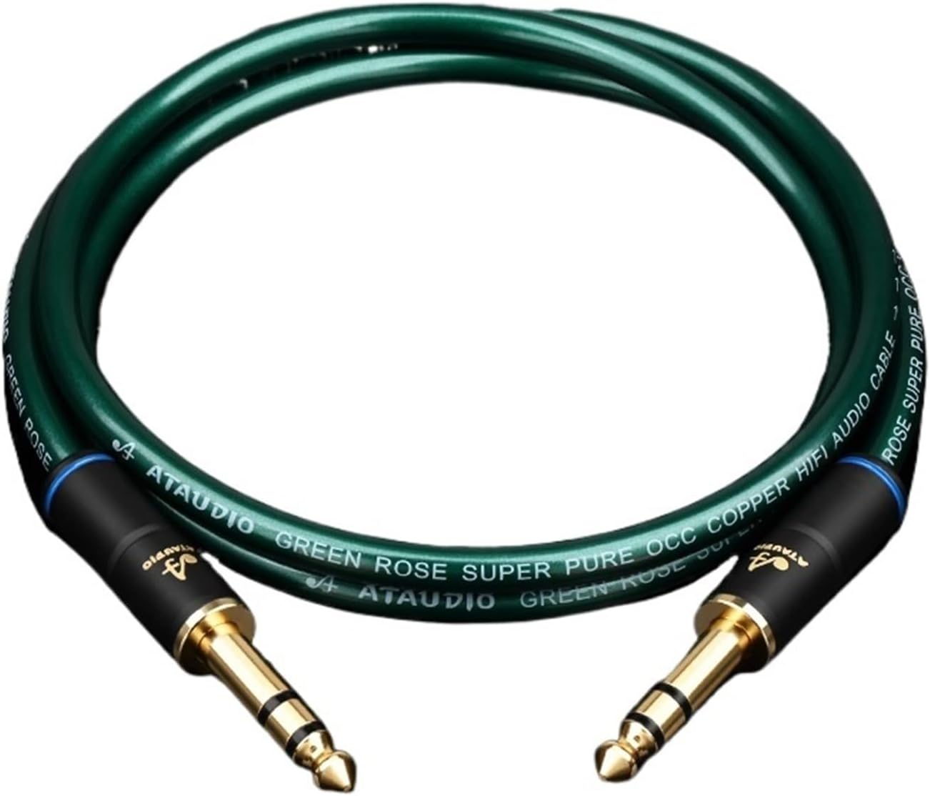 Hifi 6.5mm to 6.5mm Audio Cable OCC 6.35 Jack Male to Male Aux Cable for Stereo Guitar Mixer Amplifier Speaker(2m)