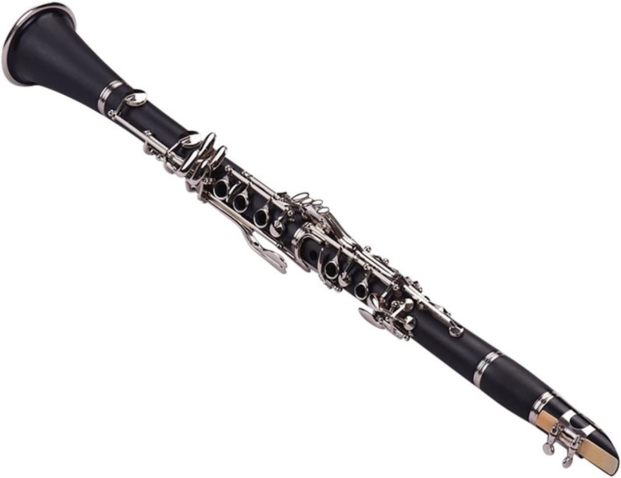 17-Key ABS Clarinet Bb Flat with Carry Case Gloves Cleaning Cloth Mini Screwdriver Reed Case Reeds Woodwind Instrument Professional Clarinet