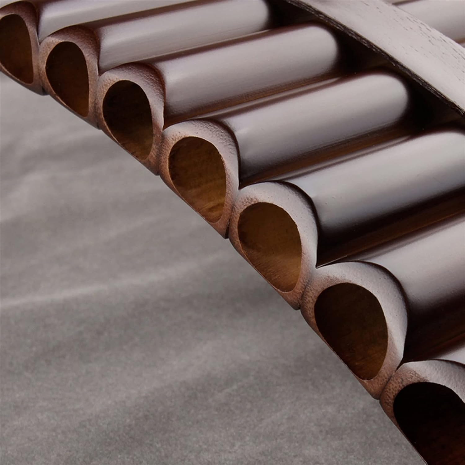 KESHUO 25 Pipes C Key Brown Pan Flute Woodwind Instrument Bamboo Handmade Pan Pipe Panpipes (Color : 25C Right Hand)