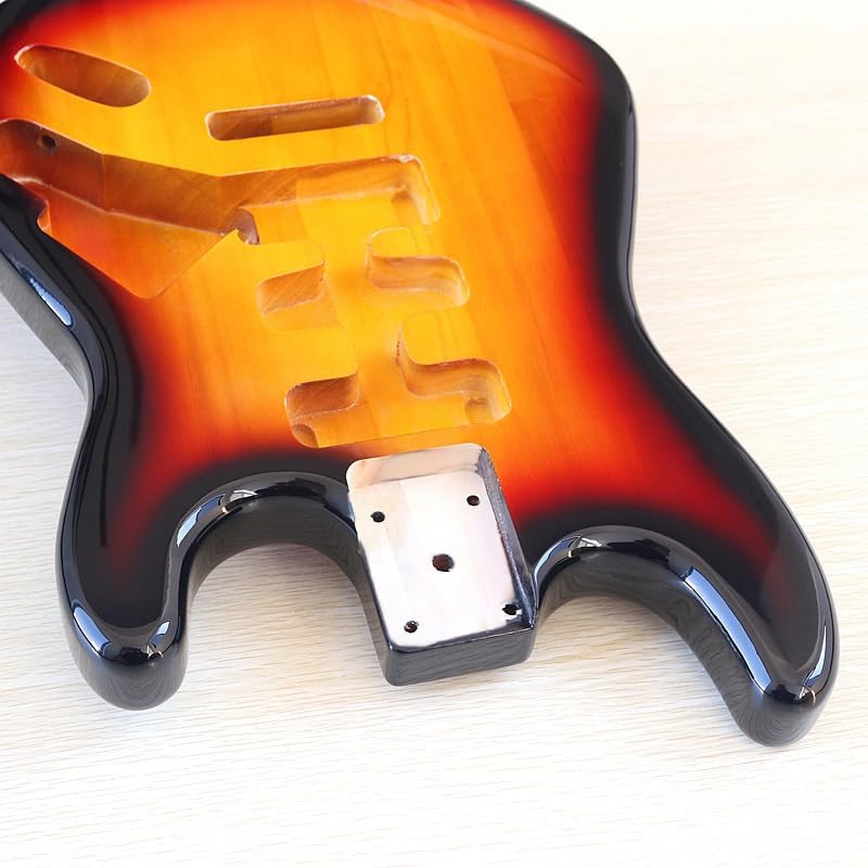 JD.Moon Electric Guitar Body for Fender ST Strat Guitar DIY Poplar Guitar Body HSS Glossy Sunset 56mm