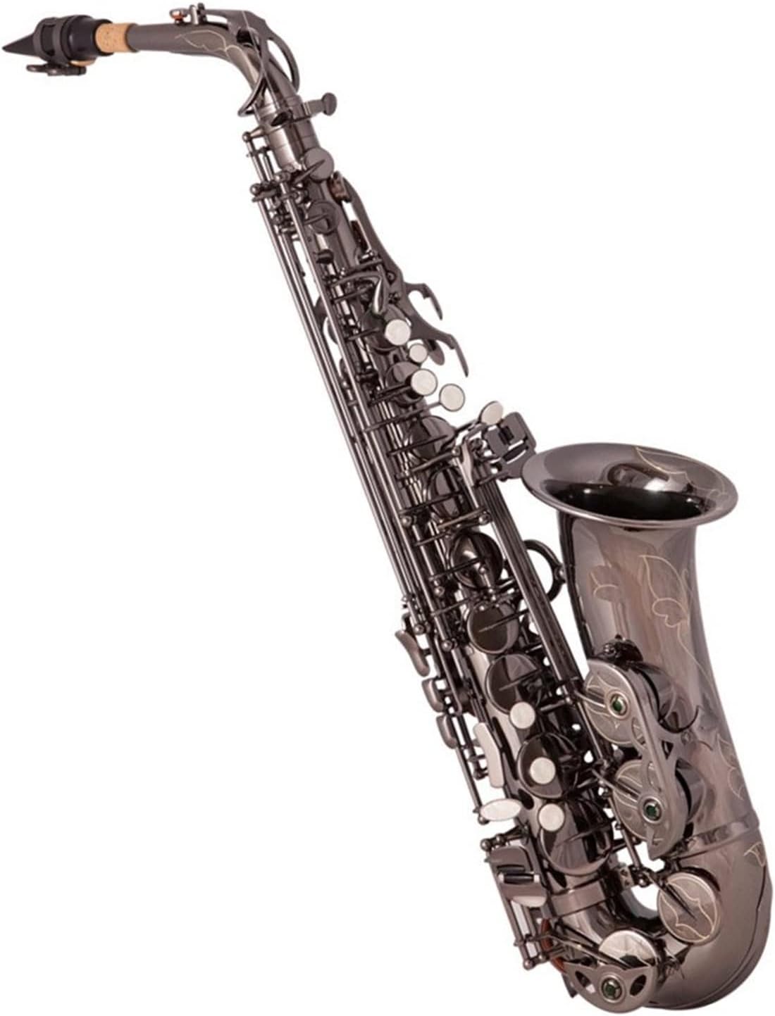 EB Alto Saxophone Sax Brass Lacquered 802 Key Type Woodwind Instrument with Padded Carry Case