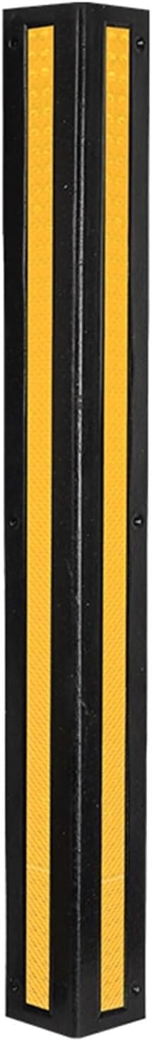 Wall Corner Guard L-Shape Corner Guard Reflective Strip, Garage Wall Guards Edge, Car Door Post Parking Bumper Protector Corner Protectors Garage,Black+Yellow-80cm-2pcs