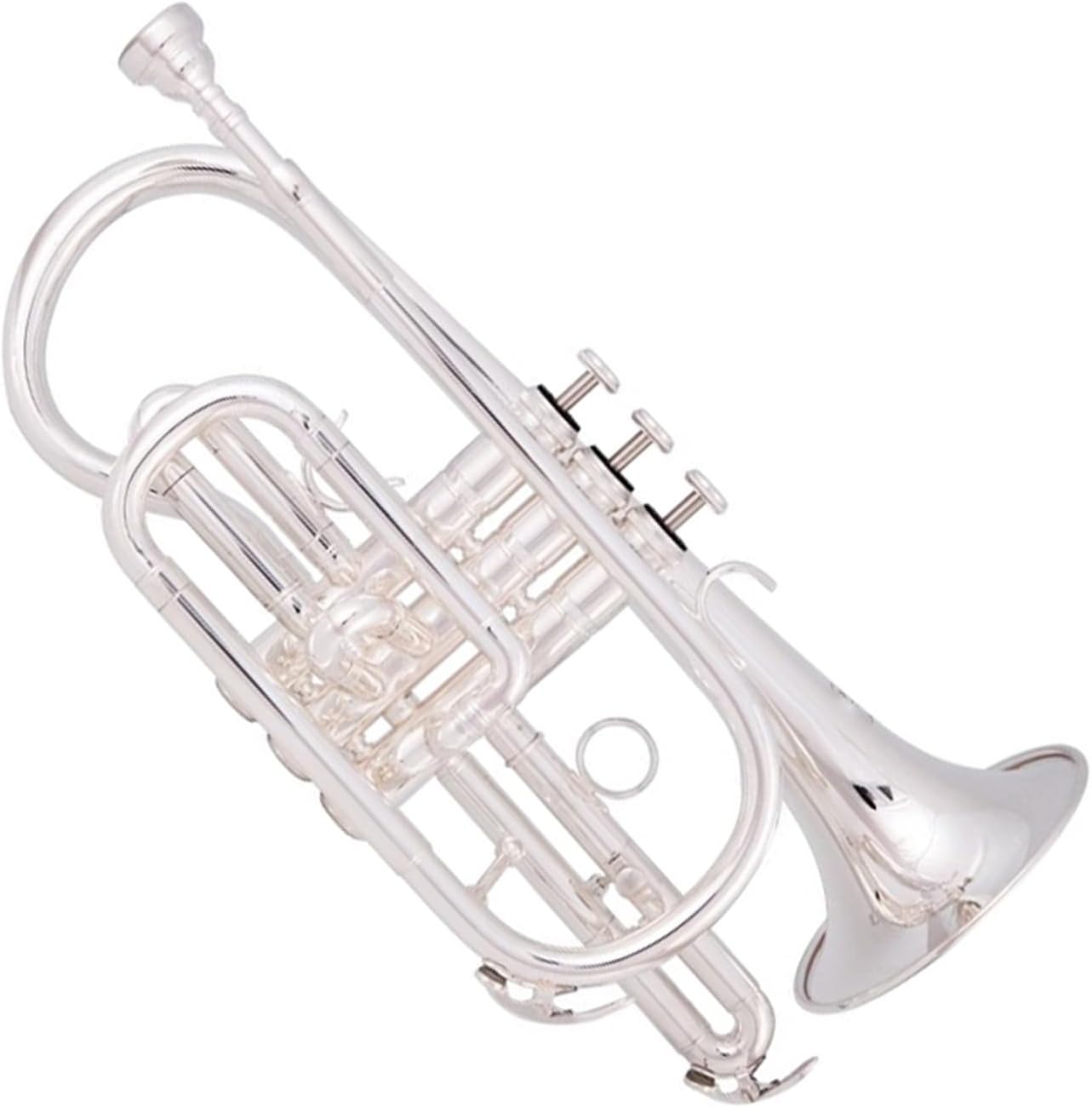 B flat silver plated cornet mini trumpet instrument professional beginner performance