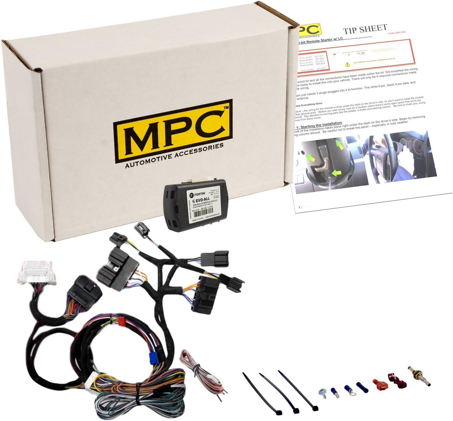 MPC Plug & Play Factory Remote Activated Remote Start Kit Compatible with 2010-2011 Ford Focus - with T-Harness - Firmware Preloaded