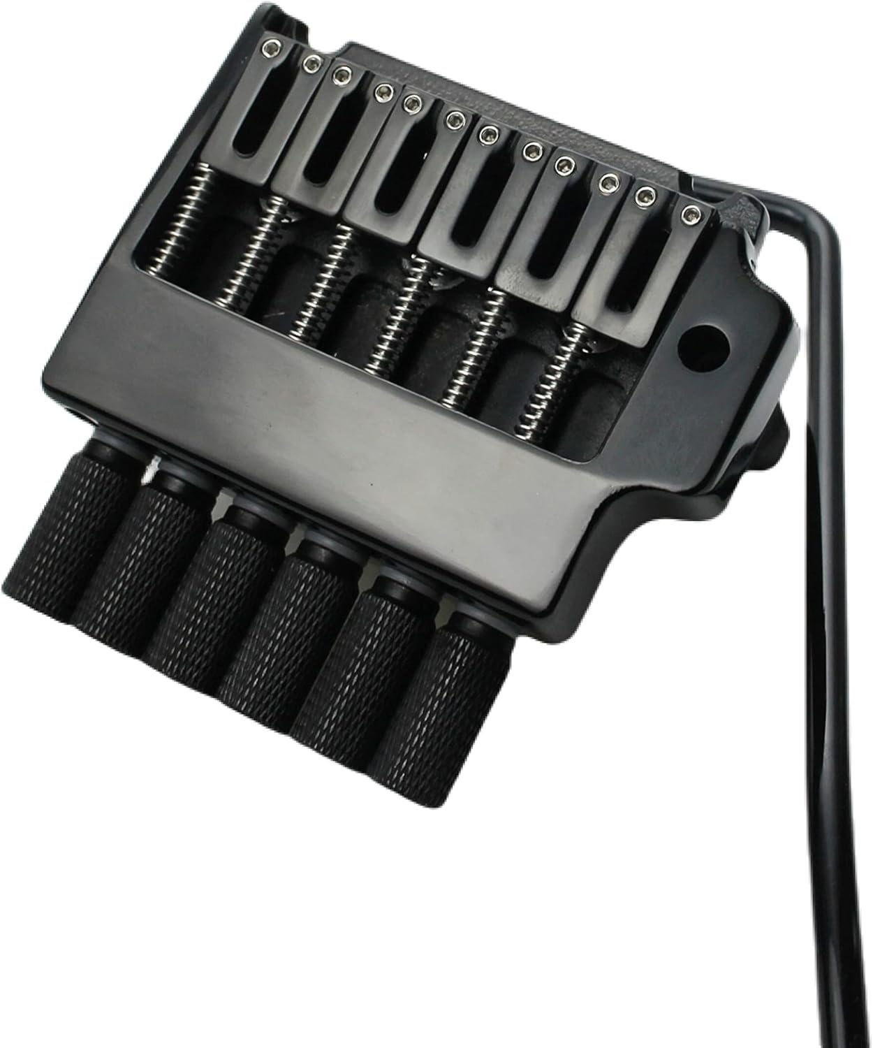 Guyker 6 String Bridge Saddle with Bridge String Lock, Spring and Screw, Pop-In Bar for Headless Guitar Complete Install Kit, WT002, Black