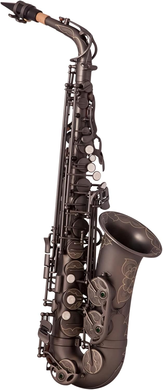 Professional Saxophone Black Nickel EB Alto Saxophone Brass Lacquered Gold E Flat Key Type Woodwind Instrument Brass Sax Beginners Kit