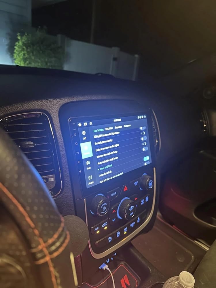 Double Din Radio for Dodge Durango 2017 64GB ROM 9 Inch IPS Touchscreen Car Stereo Radio Upgrade with Wireless CarPlay/Android Auto Bluetooth WiFi GPS Navigation FM 1080P Backup Camera SWC MIC