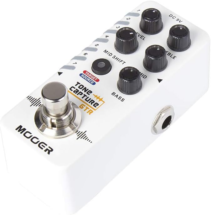 MOOER Tone Capture GTR Guitar Pedal Capturing Target Guitar’s Tone, with EQ Adjustment, 7 Preset Slots, Ture Bypass/Buffer Bypass