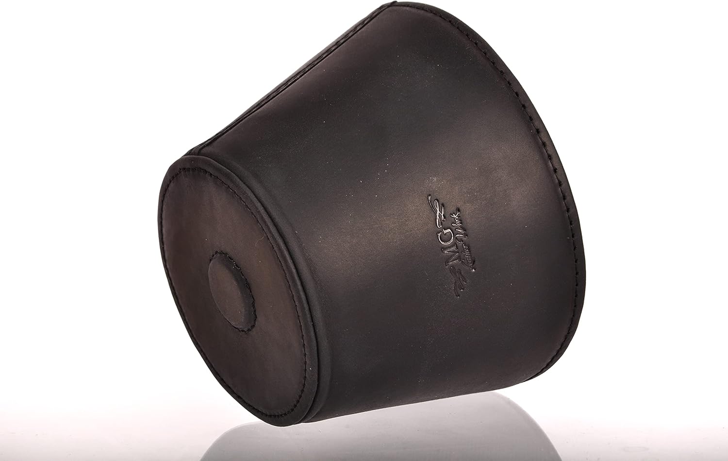 Trumpet magnetic mute, lightweight leather mute for jazz and classical trumpeters MG Leather Work (Trumpet, Black)