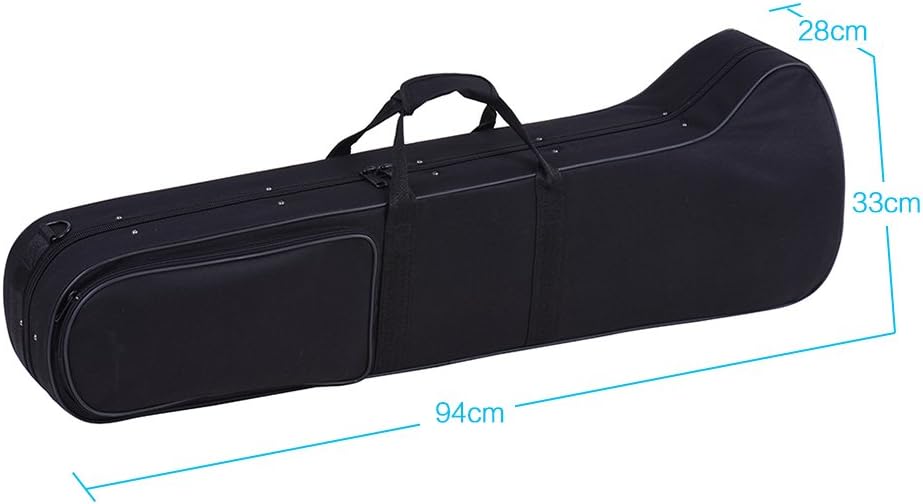 Trumpet Alto Trombone Brass Bb Tone B Flat Woodwind Instrument with Cupronickel Mouthpiece Cleaning Stick Case (Silver)