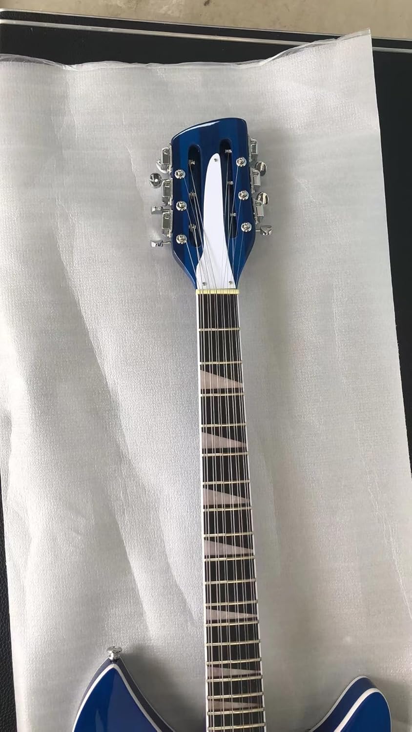 In 12 Strings Jazz Electric Guitar Semi-Hollow Maple Body Chrome Hardware Glossy Finish Free Delivery