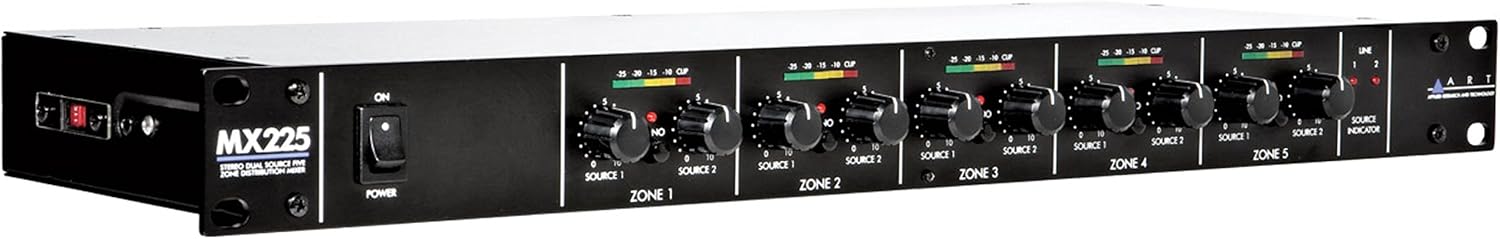 ART MX225 5-Channel Zone Distribution Mixer