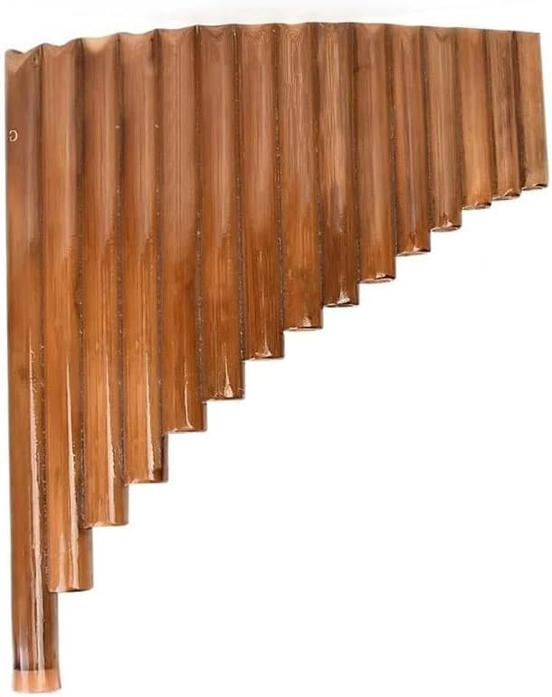 25 Pipe C Key Pan Flute Bamboo Pan Flute 15 Tube G Tune Portable Adult Beginner Practicing Traditional Woodwind Instrument(Right Hand)