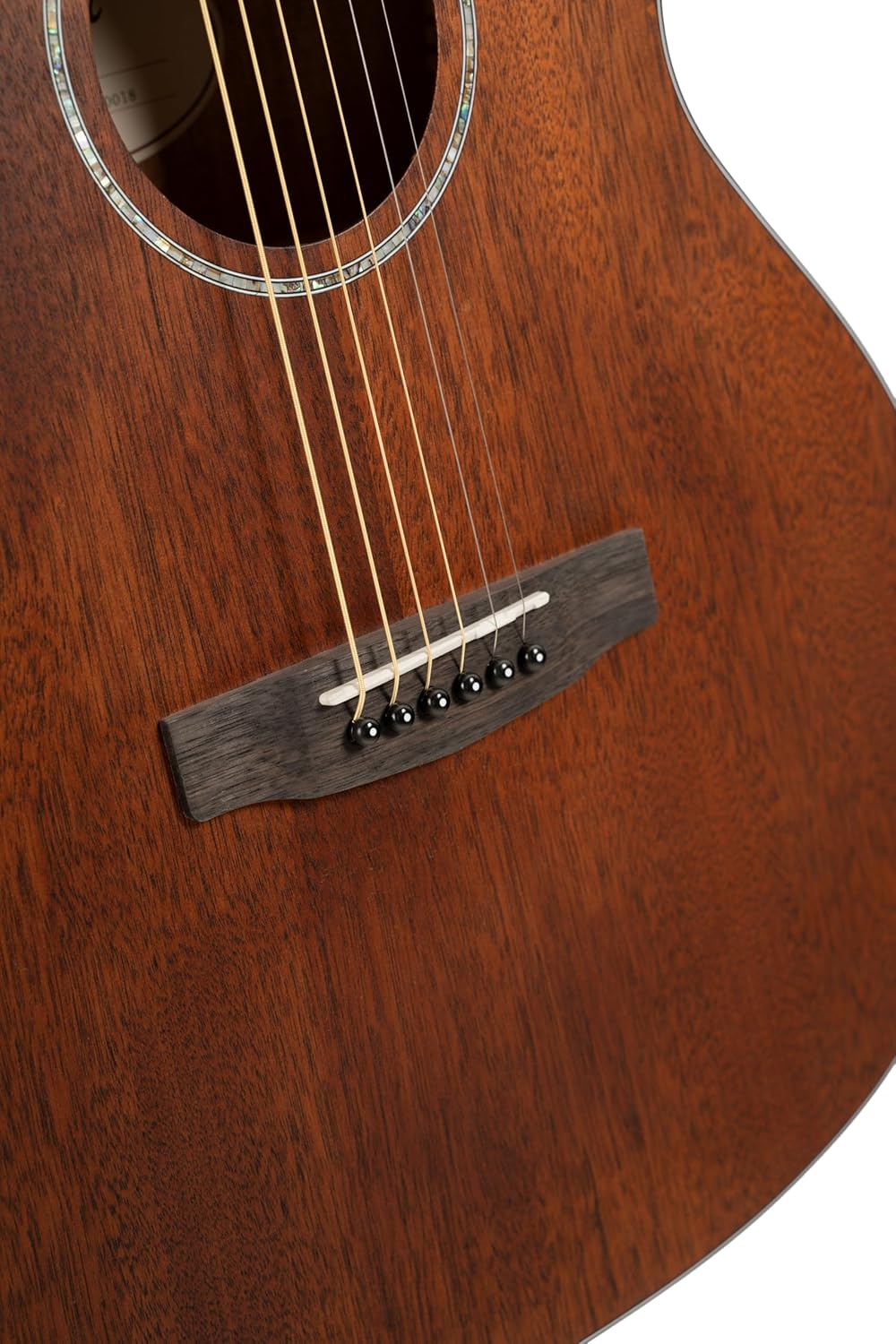 Cort L60MOP Luce 60 Mahogany OM Solid Top Acoustic Guitar, Open Pore