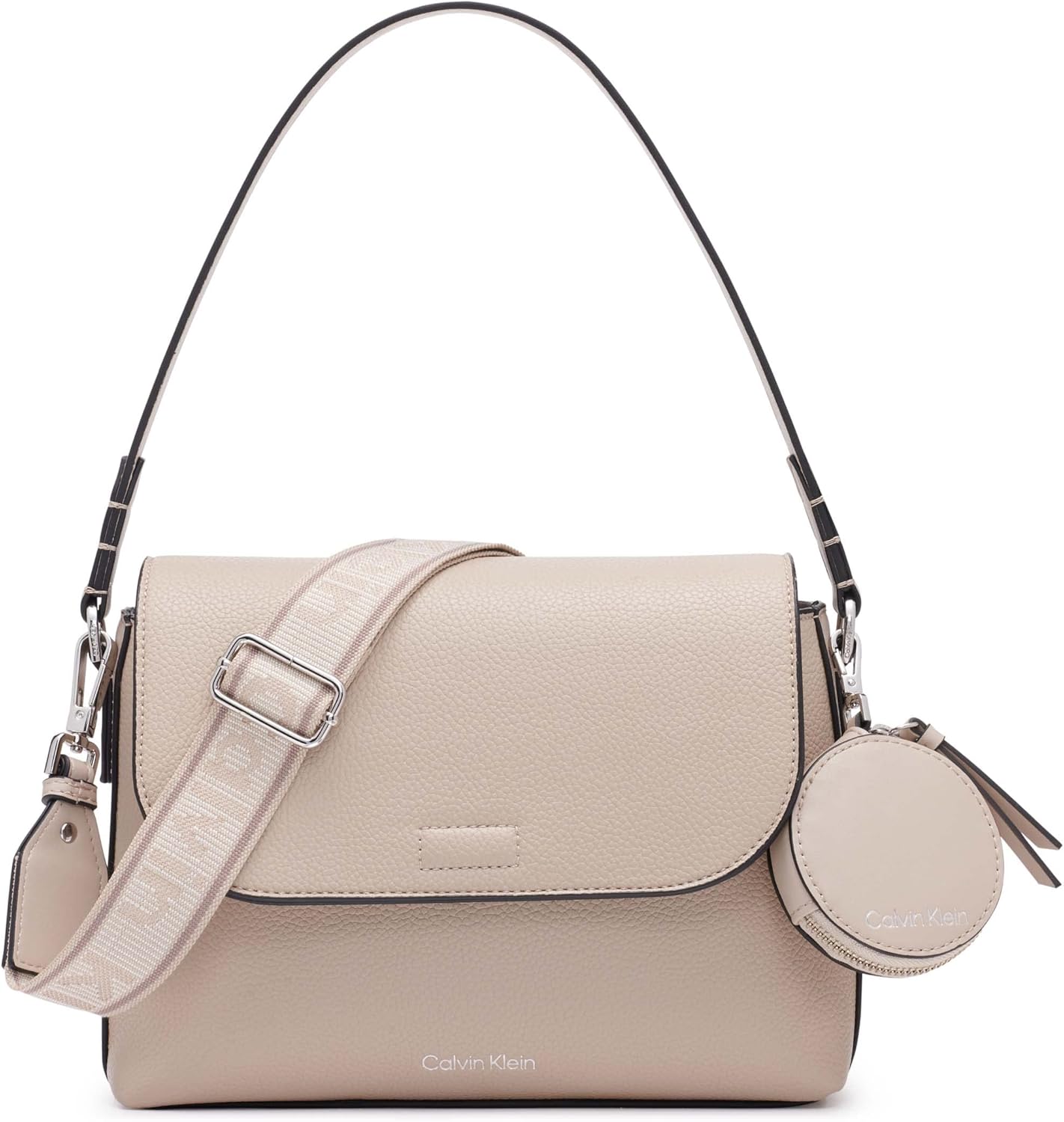 Calvin Klein womens Millie 2 in 1 Flap Shoulder Bag & Crossbody
