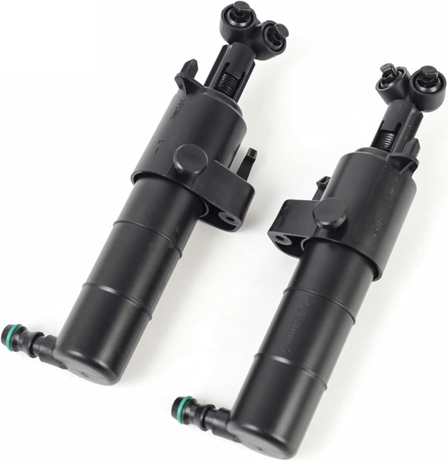 Car Headlight Washer Nozzle 2Pcs Car Headlight Washer Nozzle Headlamp Cleaning Jet Pump Head Light Water Sprayer OEM No. 2128600147 2128600247